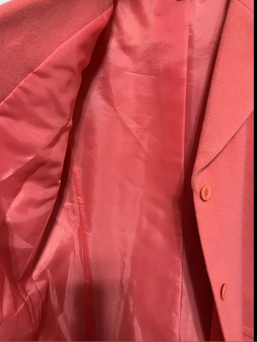 NWT Vintage HB II by Harve Benard Coral Cashmere Wool Blazer 12 Italy Fabric - Picture 15 of 16